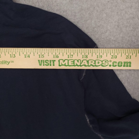 John Varvatos Polo Shirt Mens 2XL Blue Embroidered Peace Logo Cotton Jersey - Picture 12 of 12